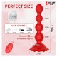 Rose Toy for Women Anal Beads Anal Butt Plug 10 Rotate Twist and Vibrating Modes Remote Control Adult Sex Toys for Couple (Red)