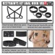 Vibrating Anal Hook Thigh Sling Chest Harness Behind Back Handcuffs BDSM Sex Bondage Restraints Kit