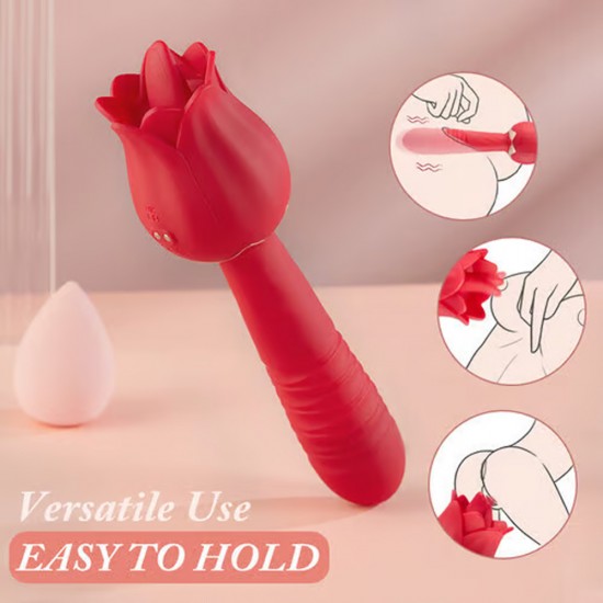 Tongue Licking 5 Thrusting & Vibrating 7 Rose Low Noise Vibrator