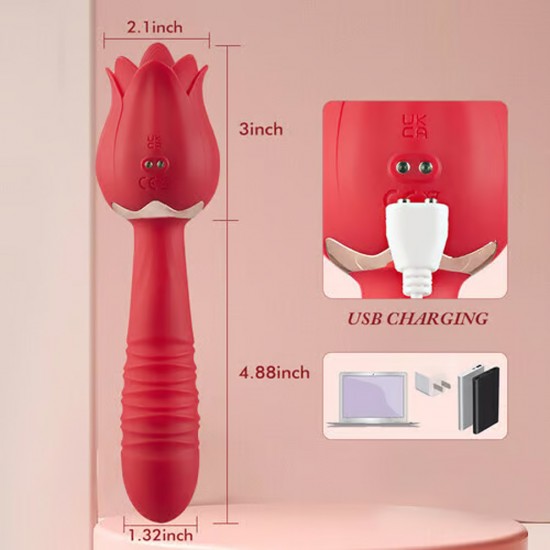 Tongue Licking 5 Thrusting & Vibrating 7 Rose Low Noise Vibrator