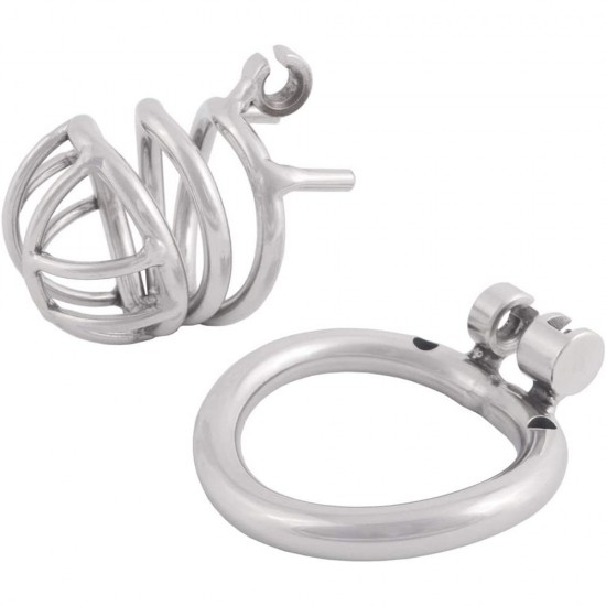 Stainless Steel Ergonomic Design Small Male Chastity Device (1.77 inch / 45mm)