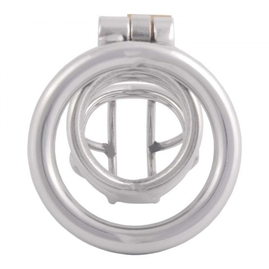 Stainless Steel Ergonomic Design Small Male Chastity Device (1.77 inch / 45mm)